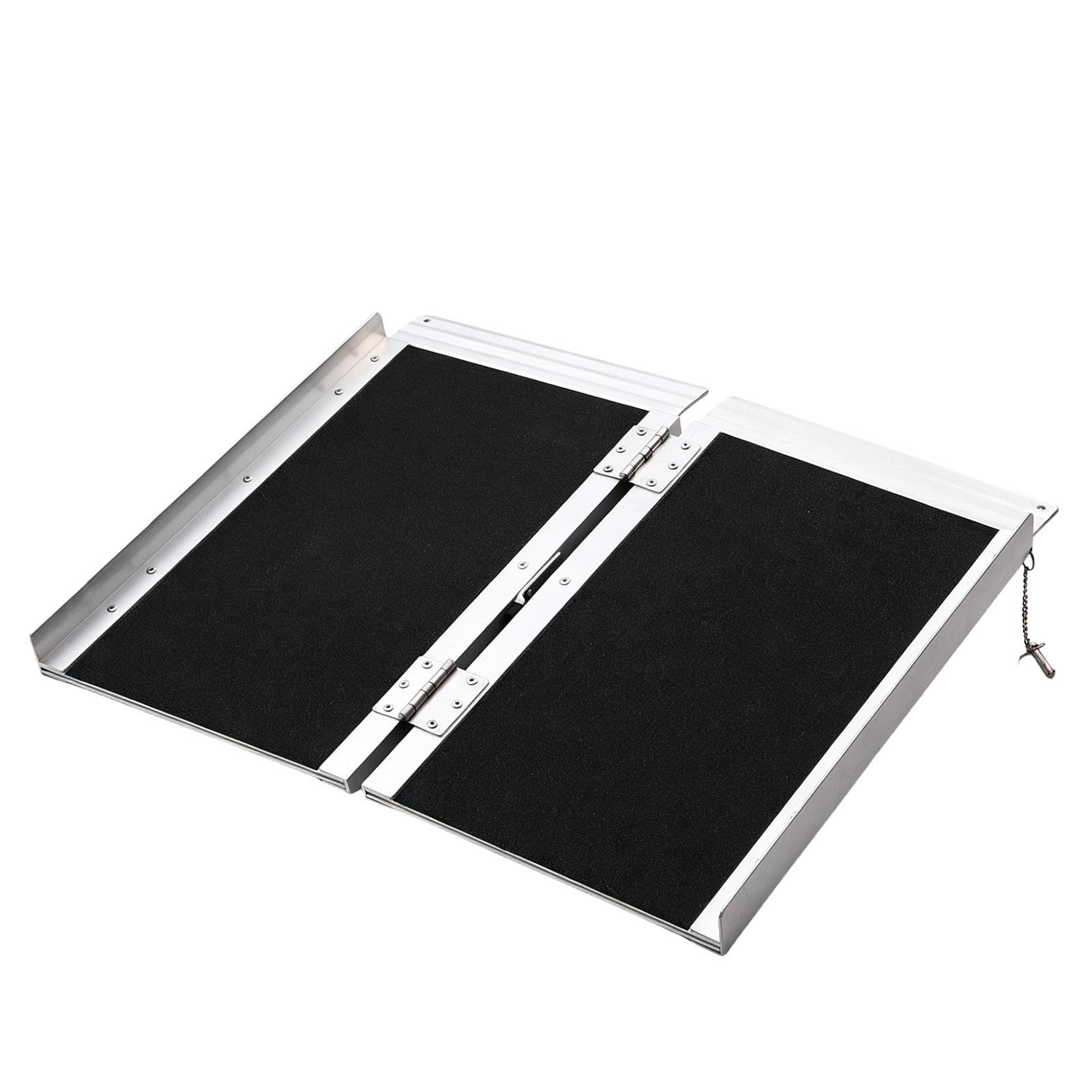 Rampa Plegable para Silla de Ruedas de 60-180 cm de Aluminio Antideslizante | Portátil, 270 KG de Capacidad, Carrito de Transporte Manual(36x28.7x2in)