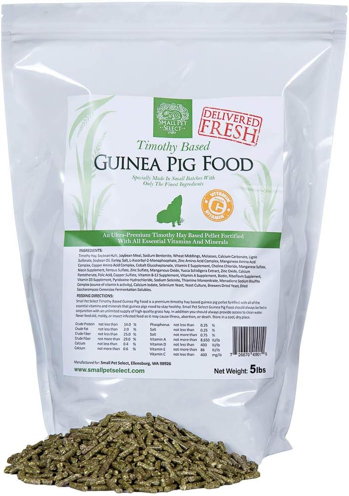 Small Pet Select Guinea Pig Food Pellets, 5 Lb.