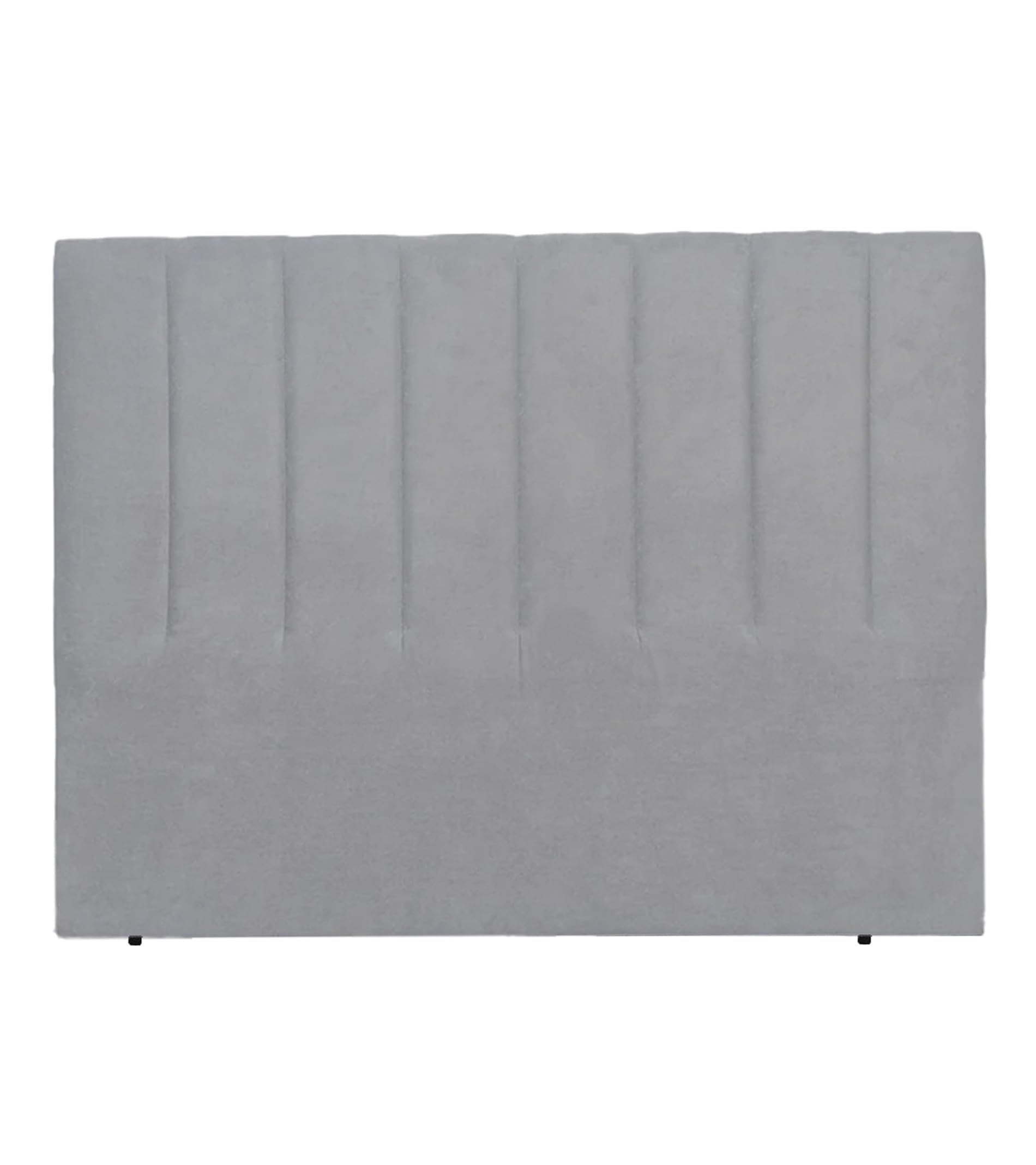 Cabecero Amex 150x120 cm – Tapizado en Tela con Acolchado Alta Densidad, Diseño Rayado y Volumen Suave Color Gris