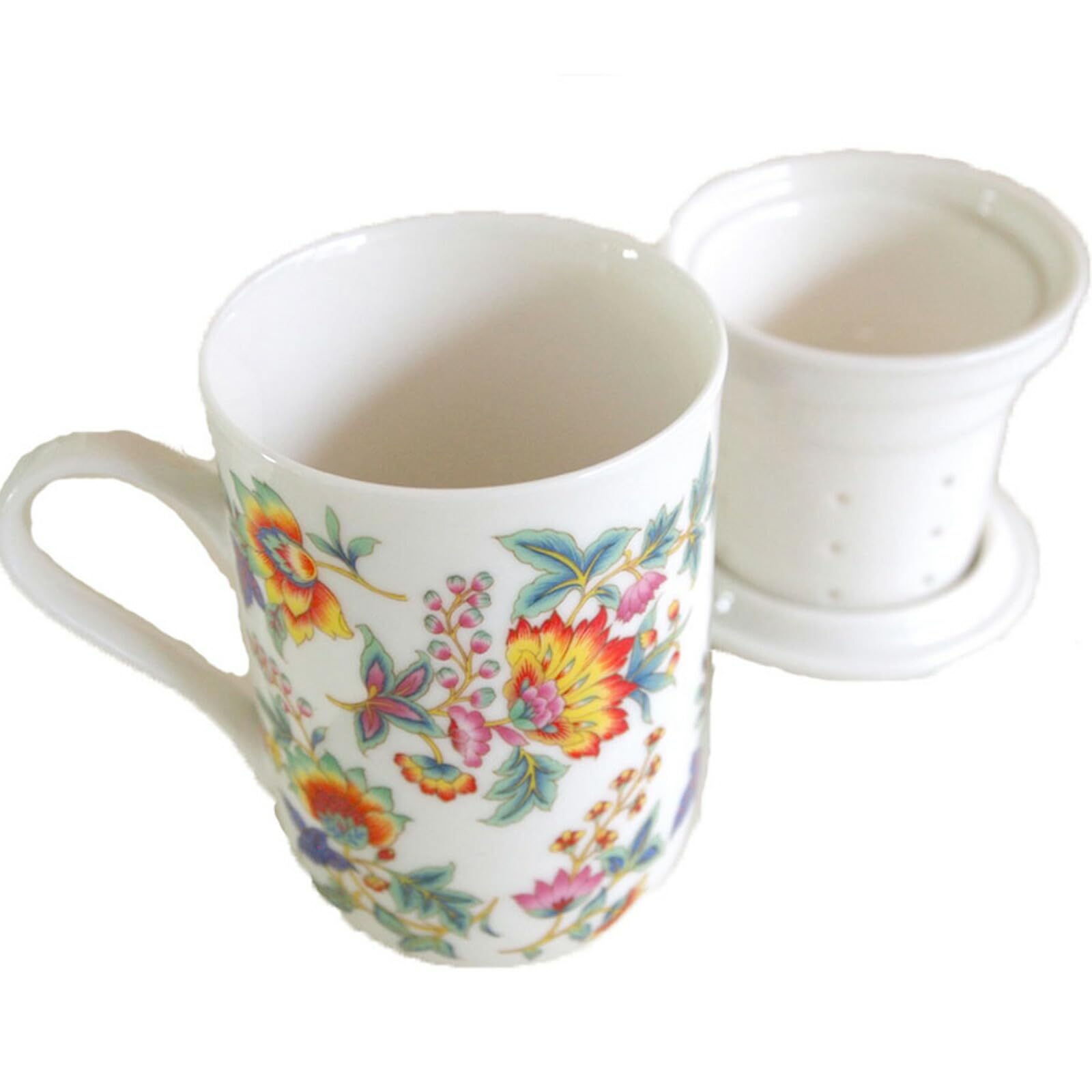 Amazon.co.jp: 茶こし付きマグカップ 吉祥花 250ml 1個 台湾雑貨 台湾