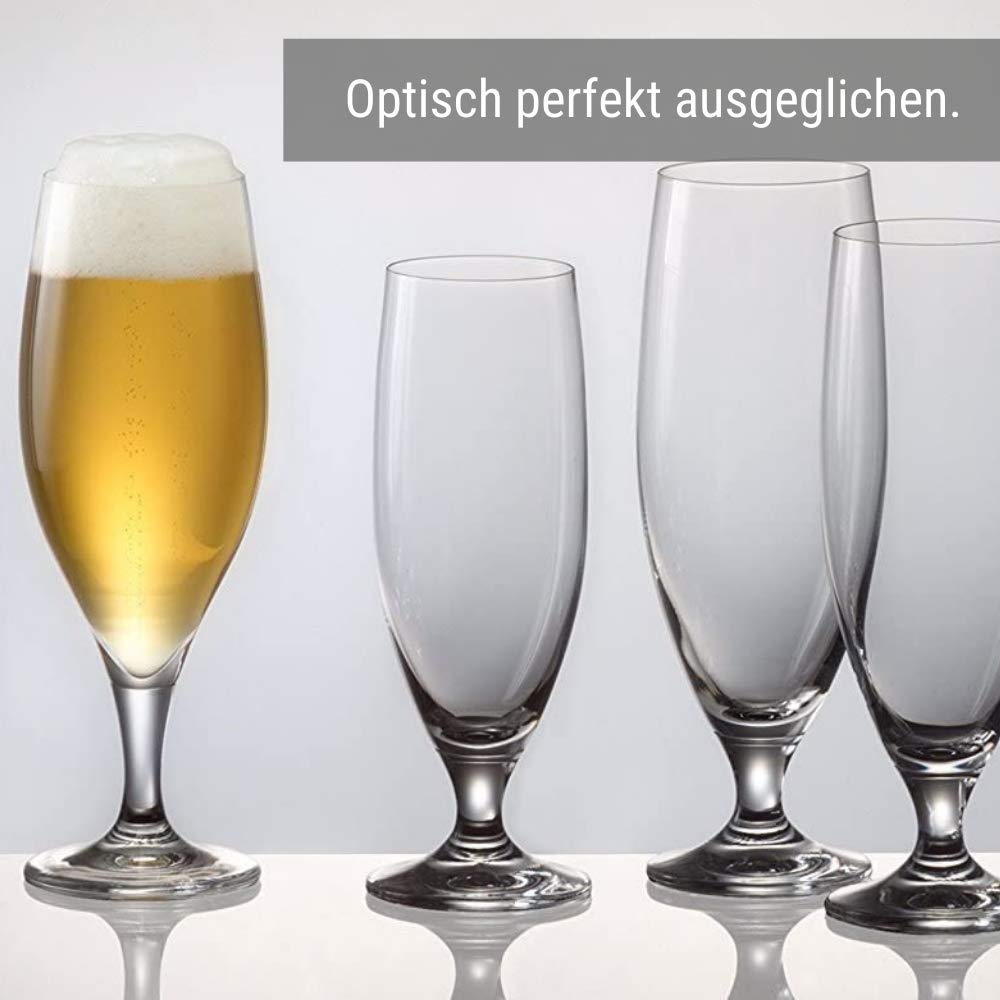 Stölzle Lausitz Verres à Bières Imperial Set de 6, 375 ml – Verres Élégants Idéaux pour Pils & Autres Bières – Verres en Cristal Stylés – Lavables au Lave-Vaisselle & Fabriqués en Allemagne