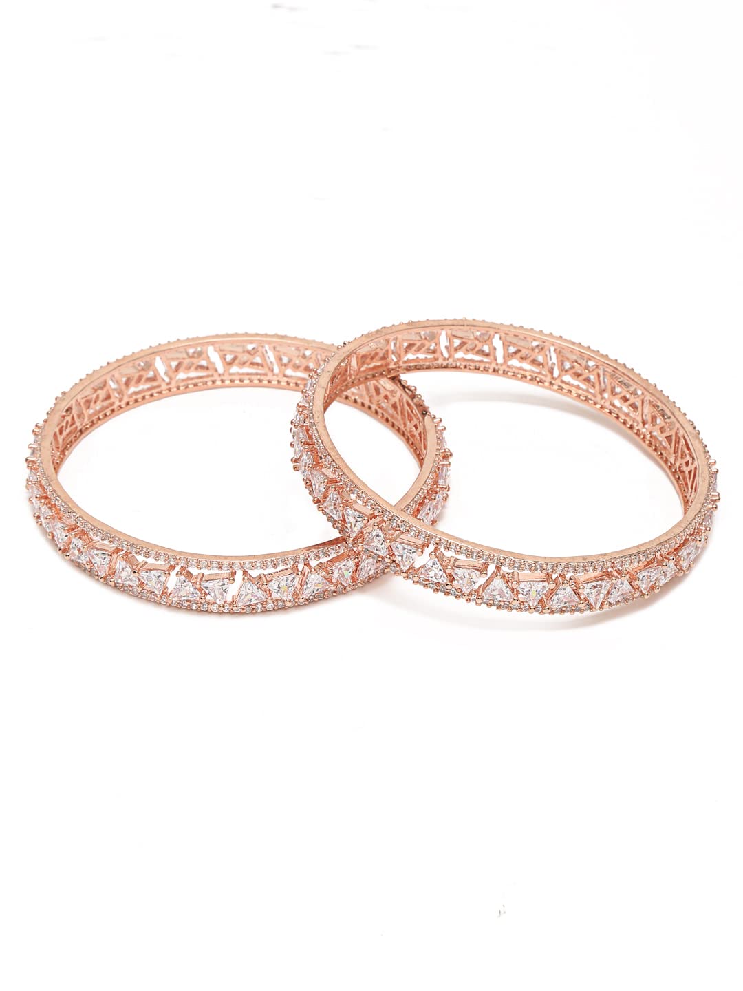 YouBella Jewellery Stylish Rose Gold Plated American Diamond Studded Bangles for Girls and Women (YBBN_91891) (Rose Gold) (2.6) (B0B137QJVB) Amazon Price History, Amazon Price Tracker