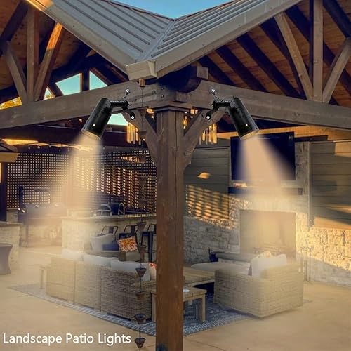 Miniatura 4 de Arrownine Luces de iluminación de paisaje, luz de luna de bajo voltaje, luces montadas en árbol de pared al aire libre, reemplazable, bombilla LED