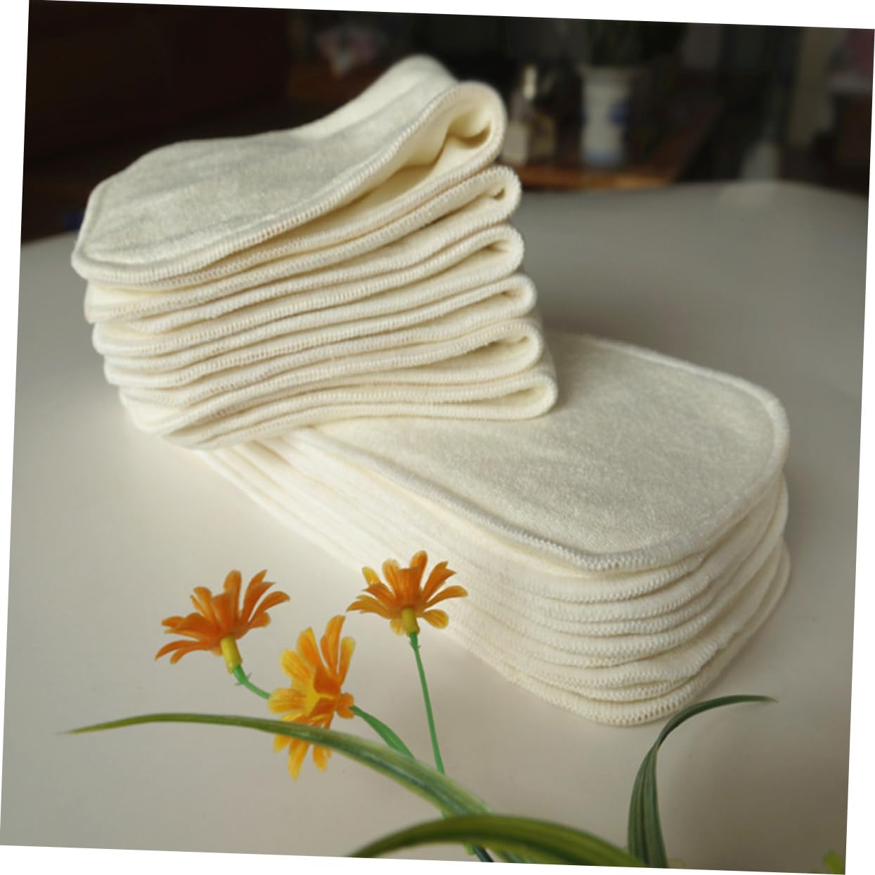 6stücke Pack Natürliche Bambuskohle-windel Einlagen Waschbares Tuch Für Beige Stoffwindelüberzüge Und Stoffwindeleinlagen