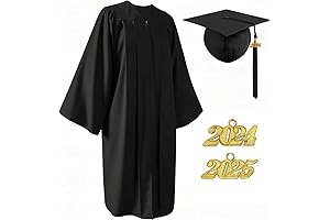 2024 Class Cap and Gown, Matte Graduation Gown with Tassel