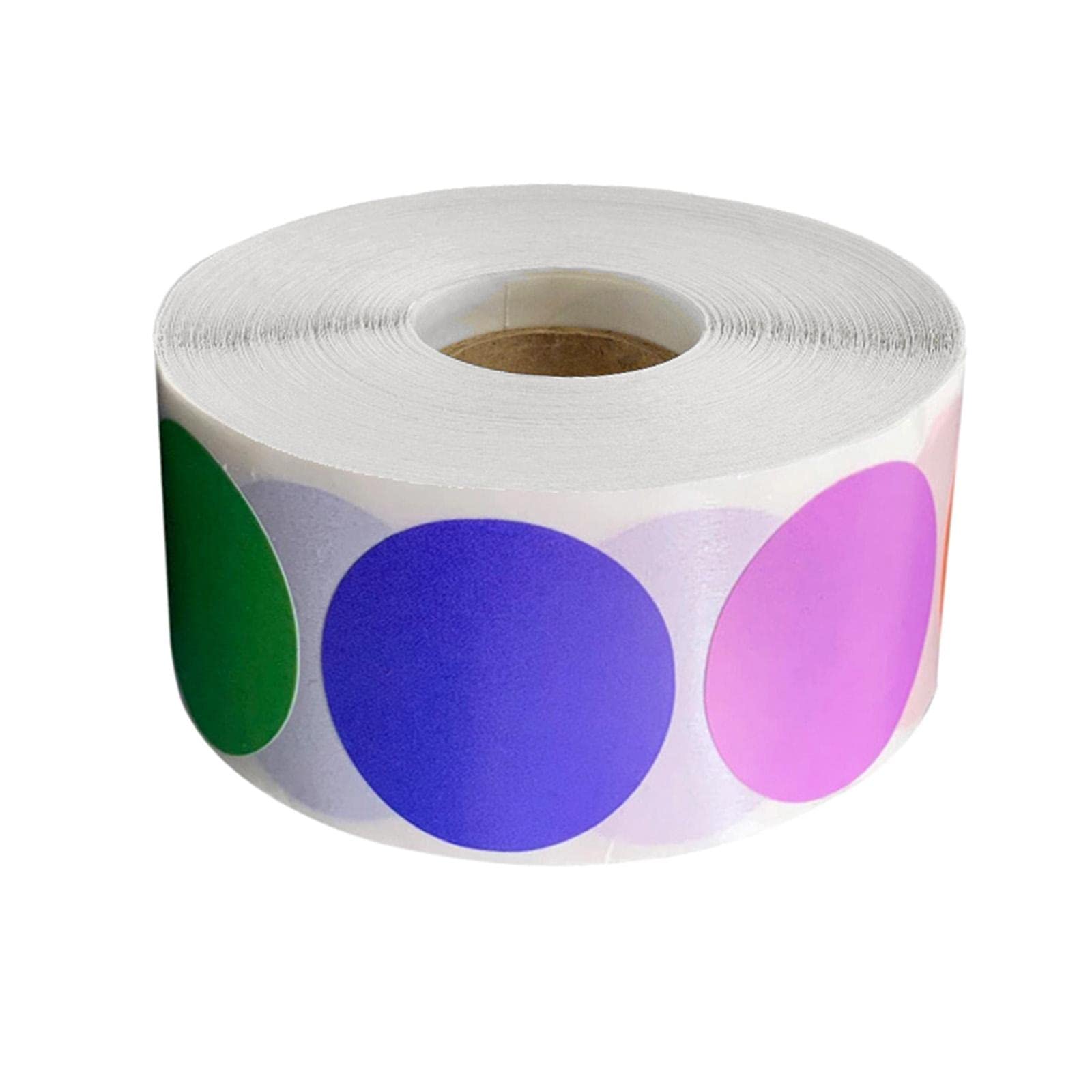 25mm Round Multi Color Coded Inventory Dots Roll of 500 Labels Stickers