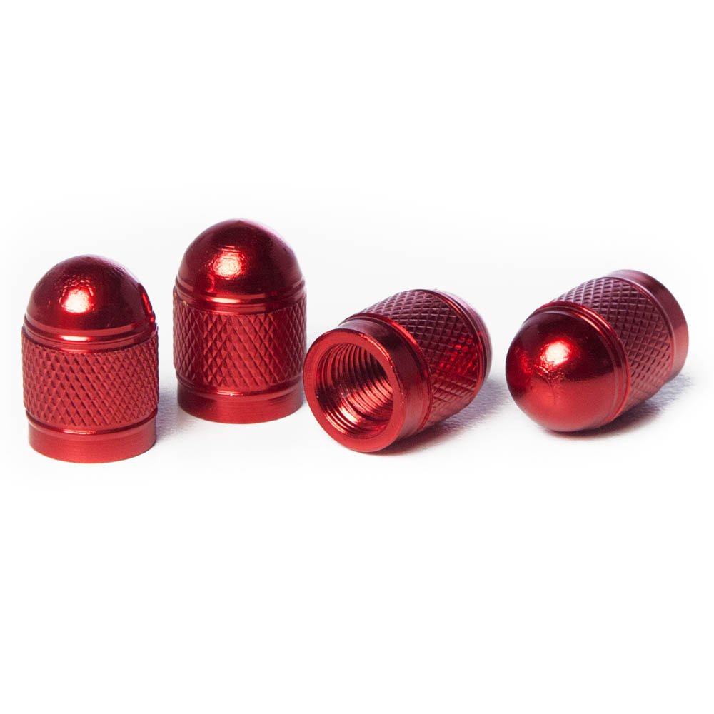 Circuit Performance VC4 Series Red Aluminum Valve Stem Caps (Set Of 4