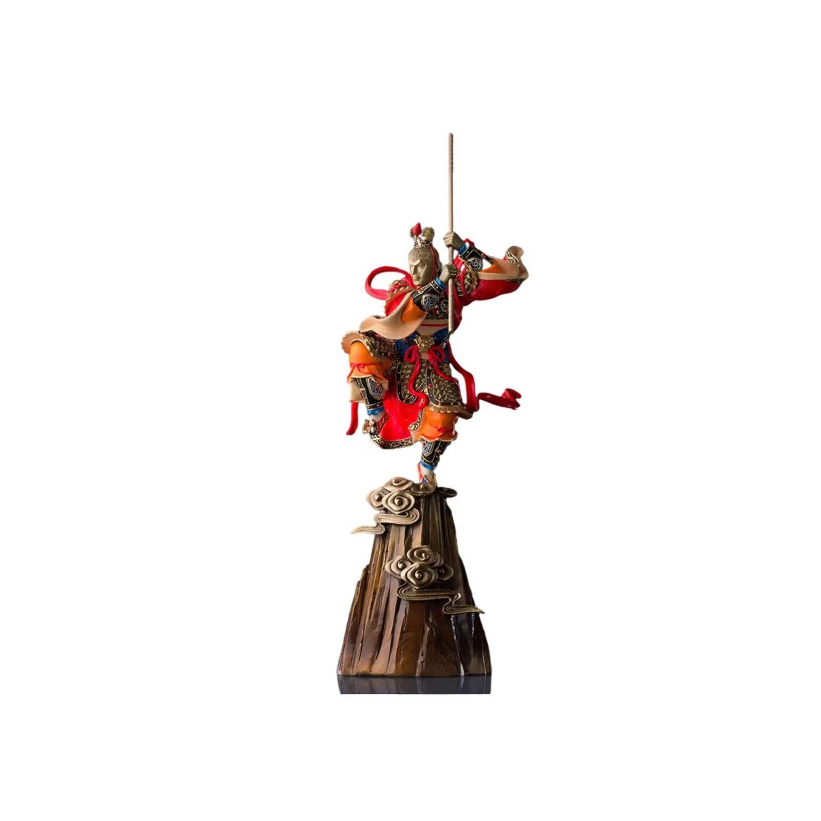 Sun Wukong Statue Monkey King Desktop Decoration Copper Monkey King Figurine Sun Wukong Statue Decor Ornaments Accessories, Congratulatory Gift Home Decor Home Office Table Decoration Collection