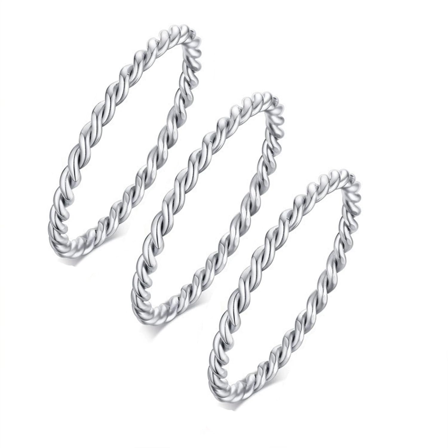 Solid Pure Copper Twisted Tensor Rings Jewelry for Men & Women - Adjustable Handmade Energy Twist Ring, Spiritual Healing Fashion Gift for Birthdays Anniversary (3Pcs-C,6) — image 1
