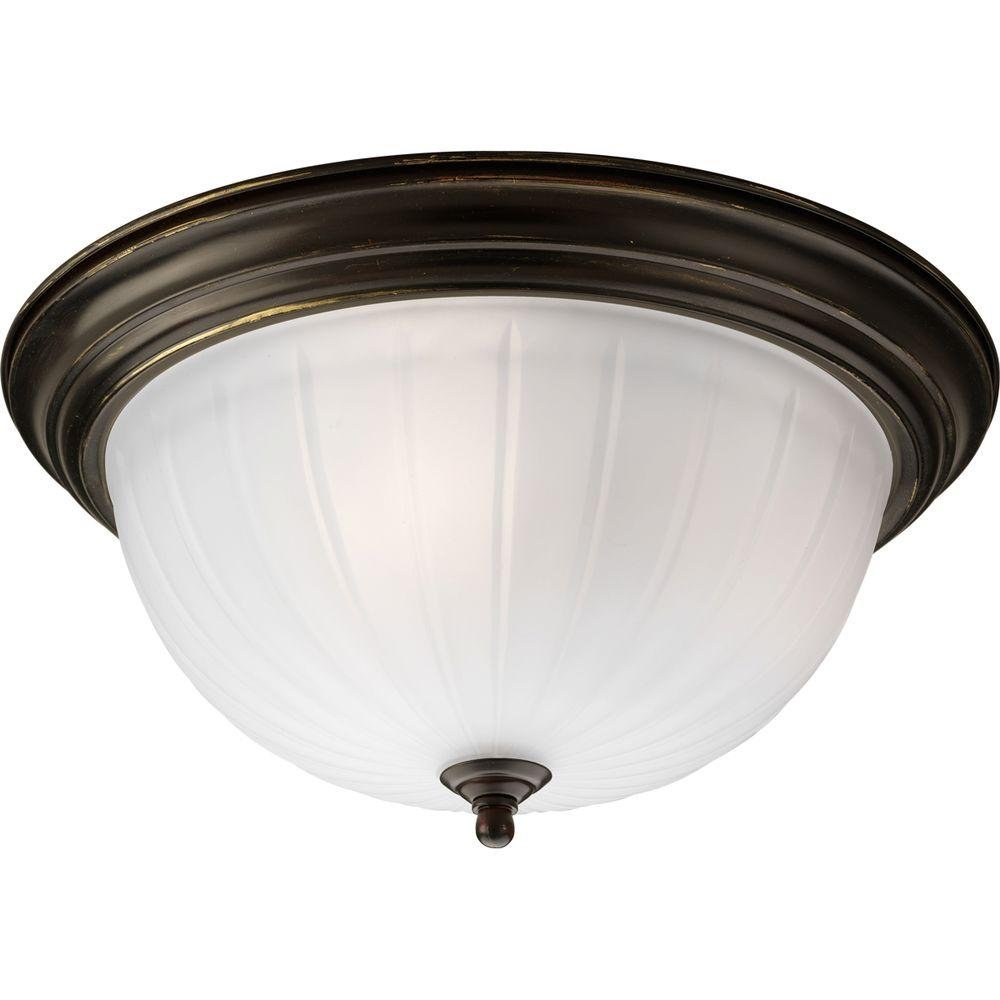 Progress Lighting P3818-20 Melon Flush Mount, 3-Light 180 Total