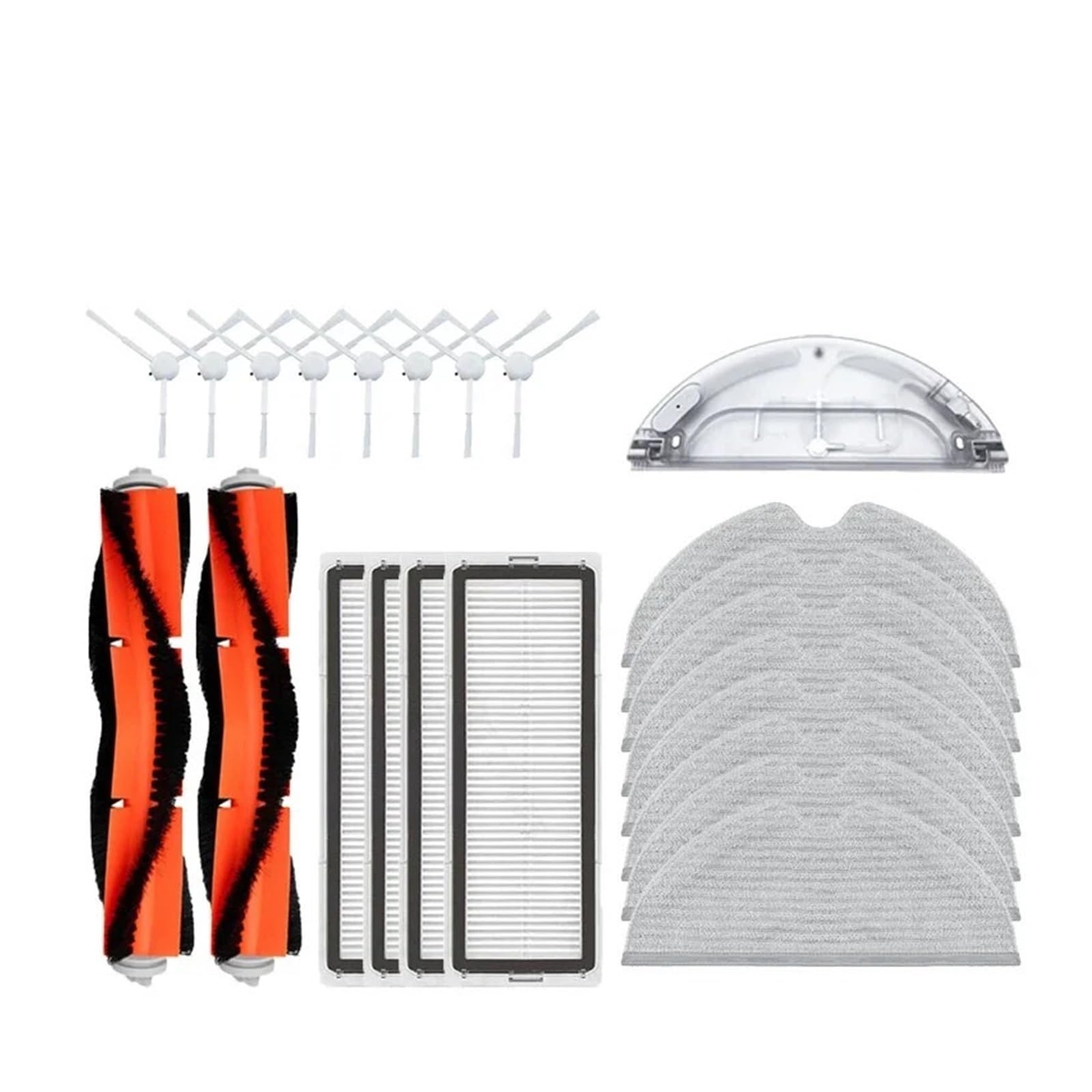 PORRSYDCD Robotic Vacuum Cleaner Accessories，Compatible With Mijia 1C 1T Mi Robot Vacuum Mop，Compatible With Dreame F9 Hepa Filter Main Side Brush Mop Cloth(1C 23pcs)