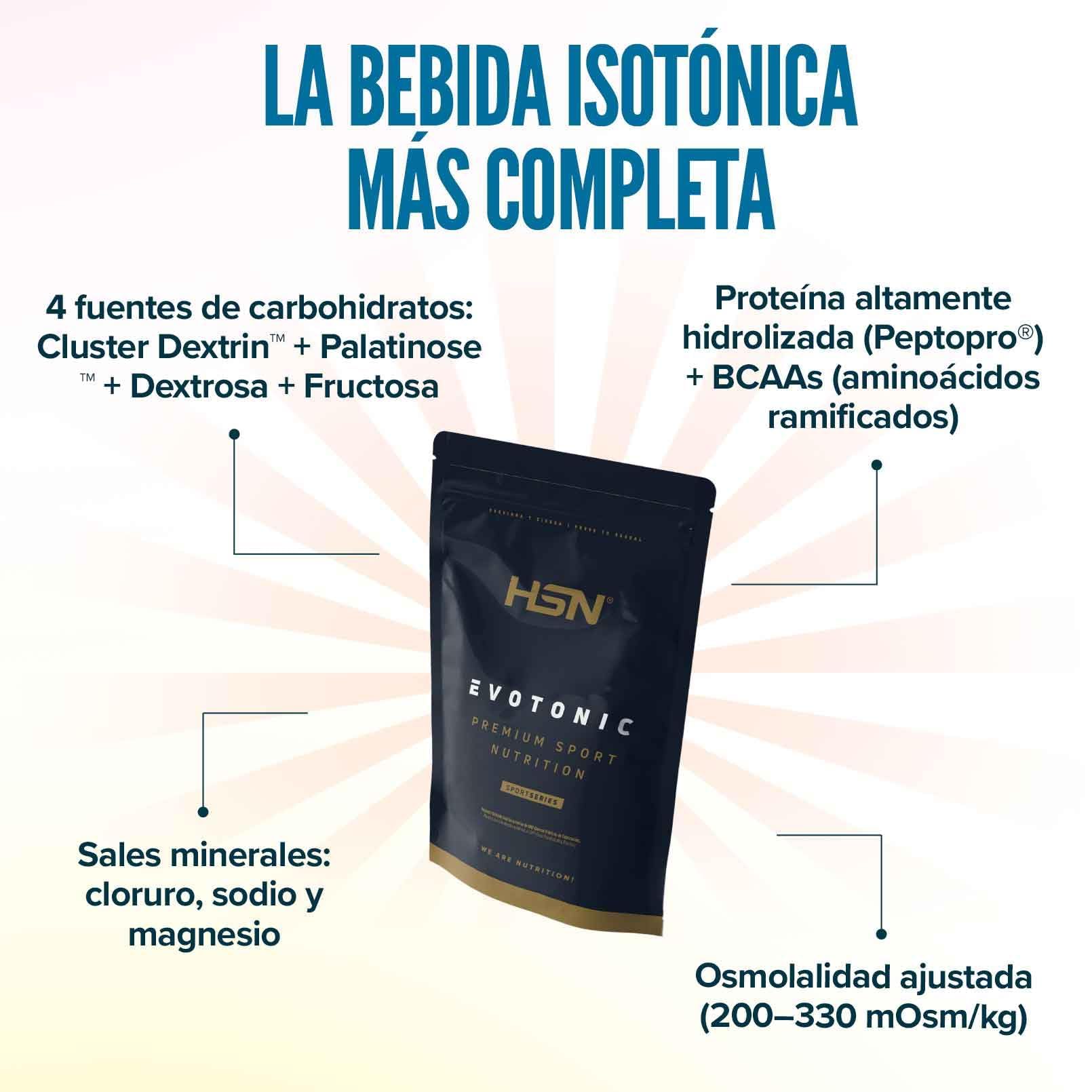 HSN Evotonic Bebida Isotónica en Polvo Limón 1Kg Cluster Dextrin Palatinose PeptoPro BCAAs