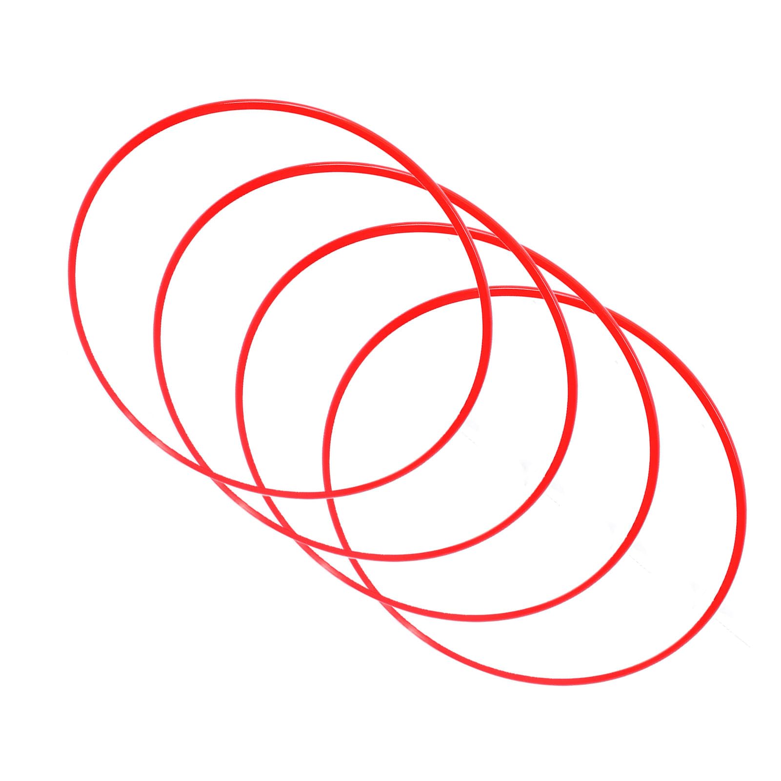 4Pcs 18 Inch Wheel Rim Protector ABS Scratch Self Adhesive Sporty Look Wheel Rim Guard Trim Ring for Cars Red