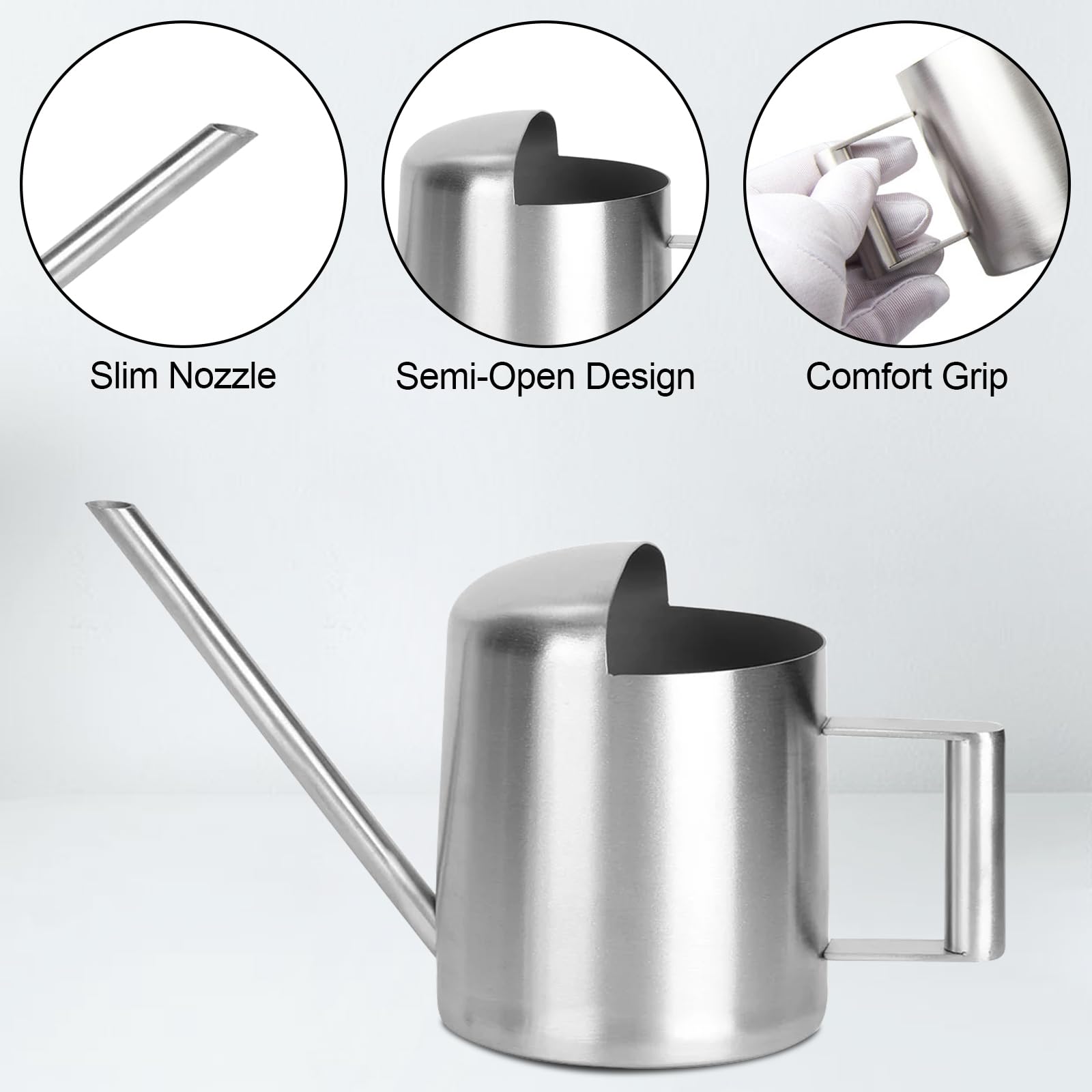 Mini Annaffiatoio, Vaso Da Fiori In Acciaio Inox, Piccolo Vaso Con Beccuccio Lungo Per Cameretta Bonsai Piante Da Giardino 95451723