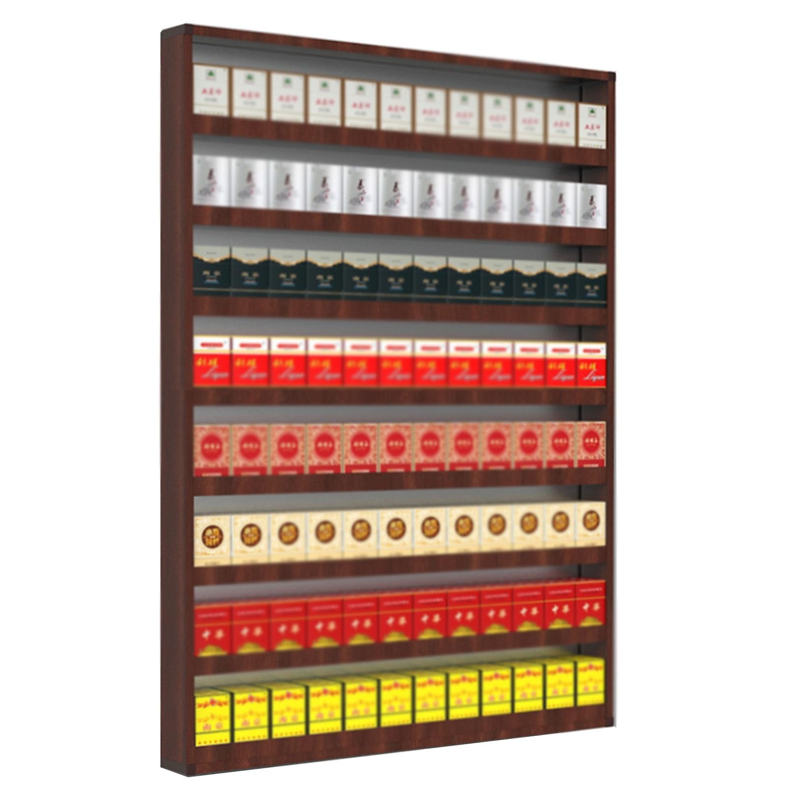 Présentoir à cigarettes distributeur multiple aluminium pour vitrine