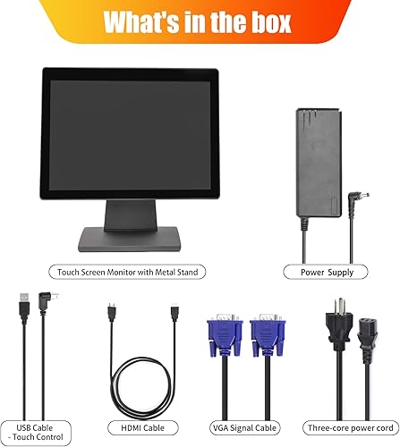 Miniatura 8 de Angel POS Monitor multi-táctil retroiluminado capacitivo LED de 17 pulgadas, pantalla táctil plana verdadera del diseño sin fisuras, VGA