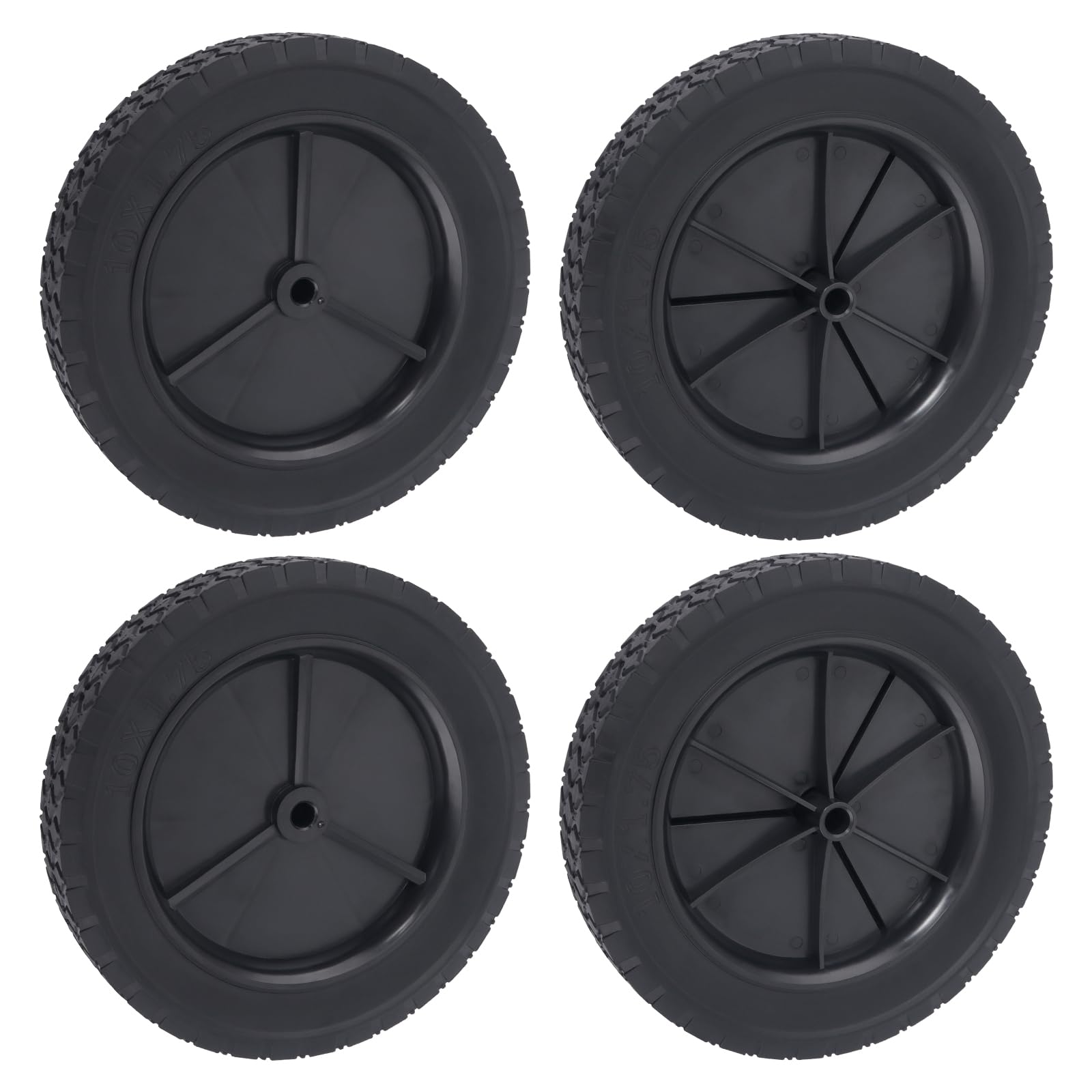 CheeMuii 4 ruote per tosaerba da 25,4 cm, colore nero, ricambio per Oregon 72-110, compatibili con tosaerba a spinta Craftsman/AYP/MTD, carrello a mano, barbecue, ecc