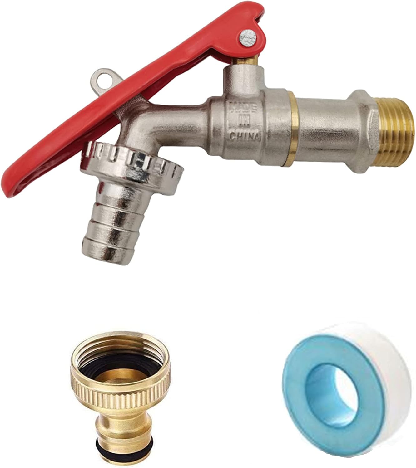 Topways Outside 1/2" BSP Garden Hose Brass Bib Tap, Home Outdoor Garden