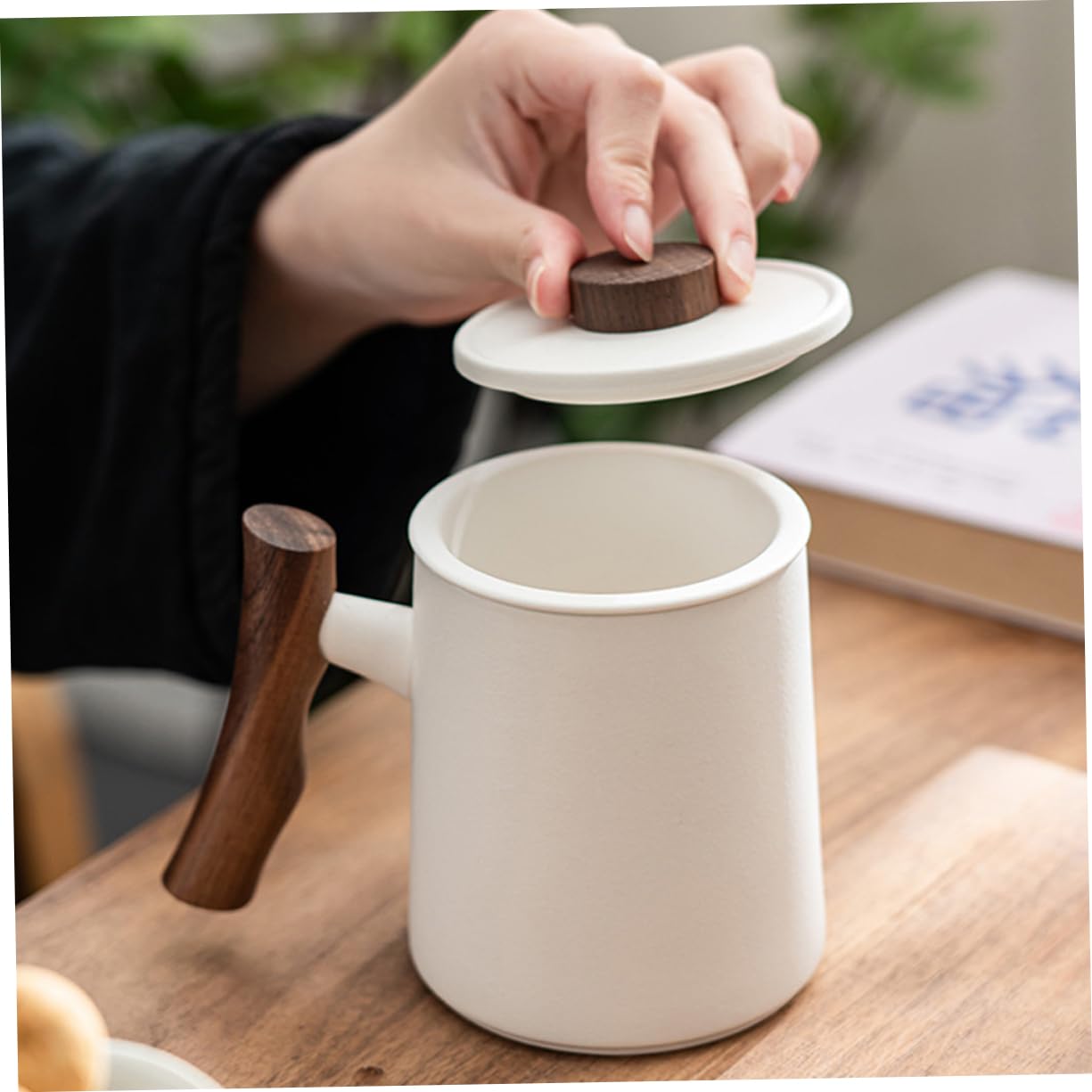 Alipis 3piezas Taza De Cerámica Con Filtro y Asa Para Infusiones De Té Para Bebidas Calientes y Elegantes