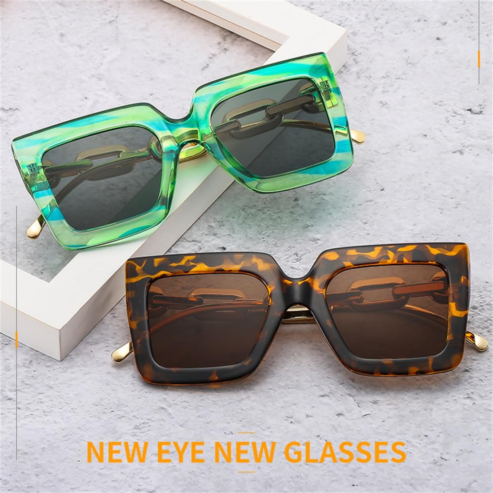 Gafas de Sol de Mujer para Damas Gafas de Sol Gafas de Cadena de Metal Vintage Sombras