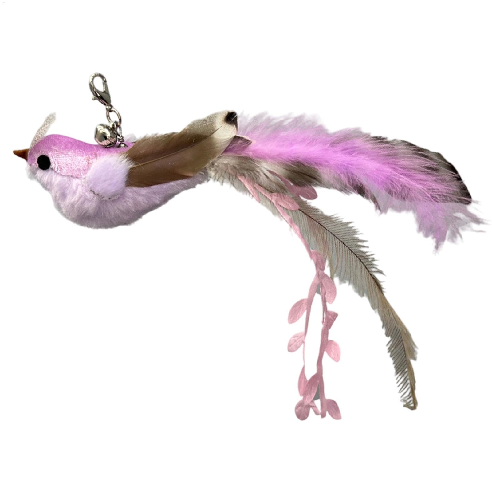 Cat Feather Toys - Interactive Cat Toys | Cat Wand Toy | Feather Bird Cat Toy | Realistic Kitten Teaser, Cat Bird Feather Toy Interactive Cat Feather Toy Bird with Bells for Indoor Cats Play Exercise