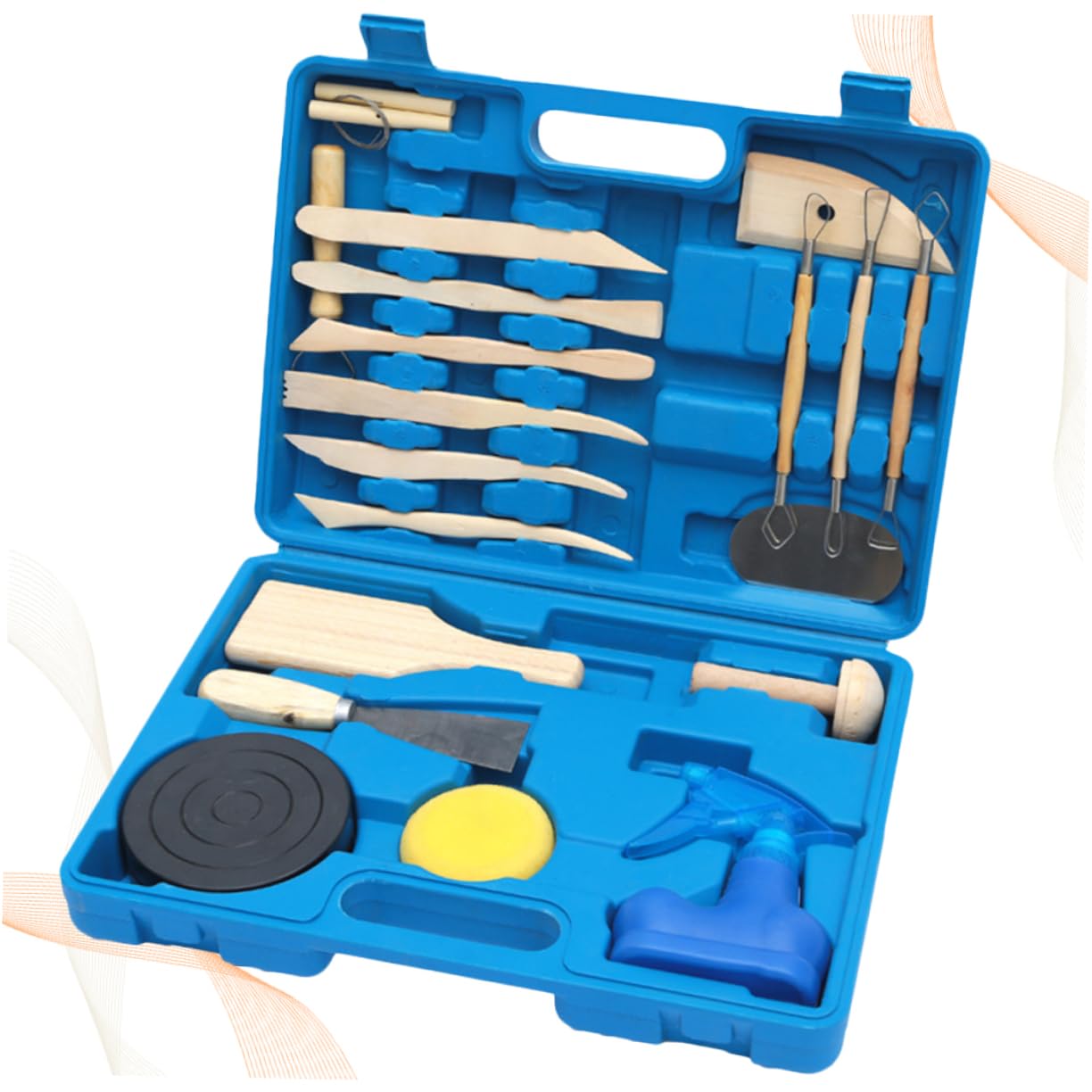 Lurrose 19 Piezas Herramientas para Esculpir Arcilla Kit para Modelar Figuras de Arcilla Instrumentos para Esculturas Accesorios para Modelar Taller de Arte