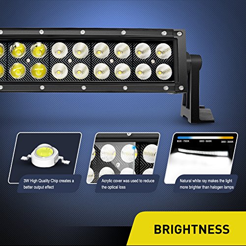 Nilight ZH114 42Inch 240W Curved Led Light Bar Spot Flood Combo Led Off Road Lights And 14Awg 5Pin Rocker Switch Wiring Harness Kit For Truck Atv Utv Suv Boat Jeep Lamp,2 Years Warranty thumb #4
