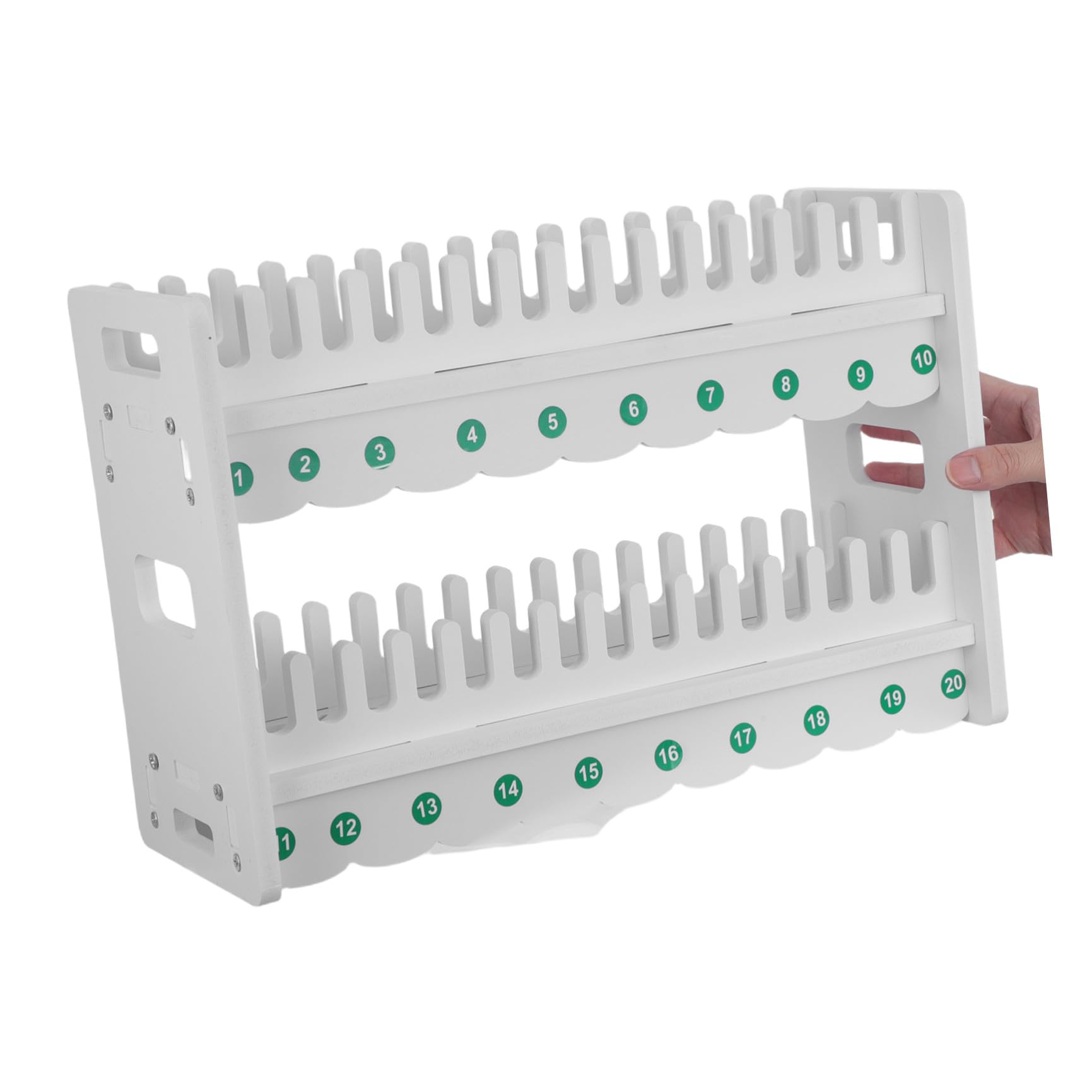 Generico Supporto Livelli in per a Cellulare Legno da e Scrivania Bianco 2 15 Scomparti, Organizer Multifunzione Stabile Smartphone e Dispositivi, per Ufficio e Casa