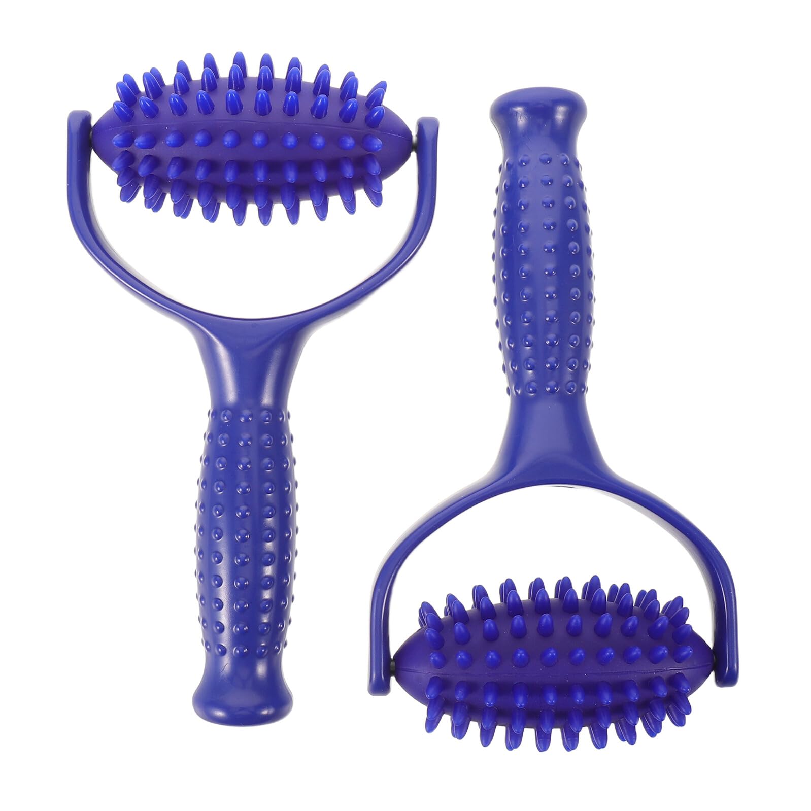 Rodillo Masajeador Manual Púas Azul 2 Piezas Abs Pvc