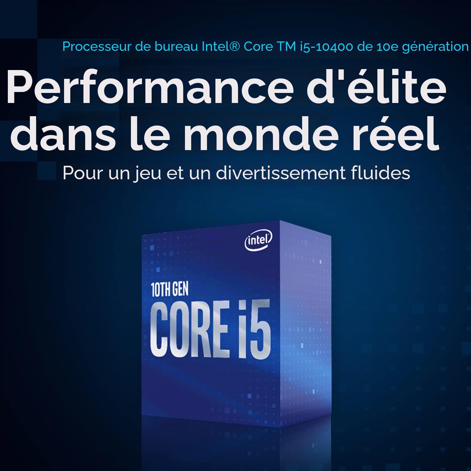 Intel® Core™ i5-10400 Processeur pour PC de Bureau, 6 cœurs jusqu'à 4,3 GHz, LGA1200 (chipset Intel® série 400) 65 W