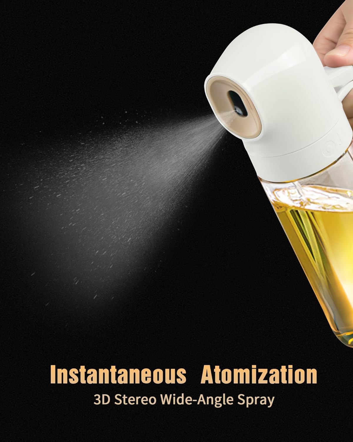 DASOSMI CREATION Oil Sprayer for Cooking, 250ml Glass Olive Oil Sprayer, Continuous Spray with Portion Control, Oil Dispenser Bottle for Kitchen, Air Fryer, Frying, Salad, BBQ(Cooking Sprayer) 5