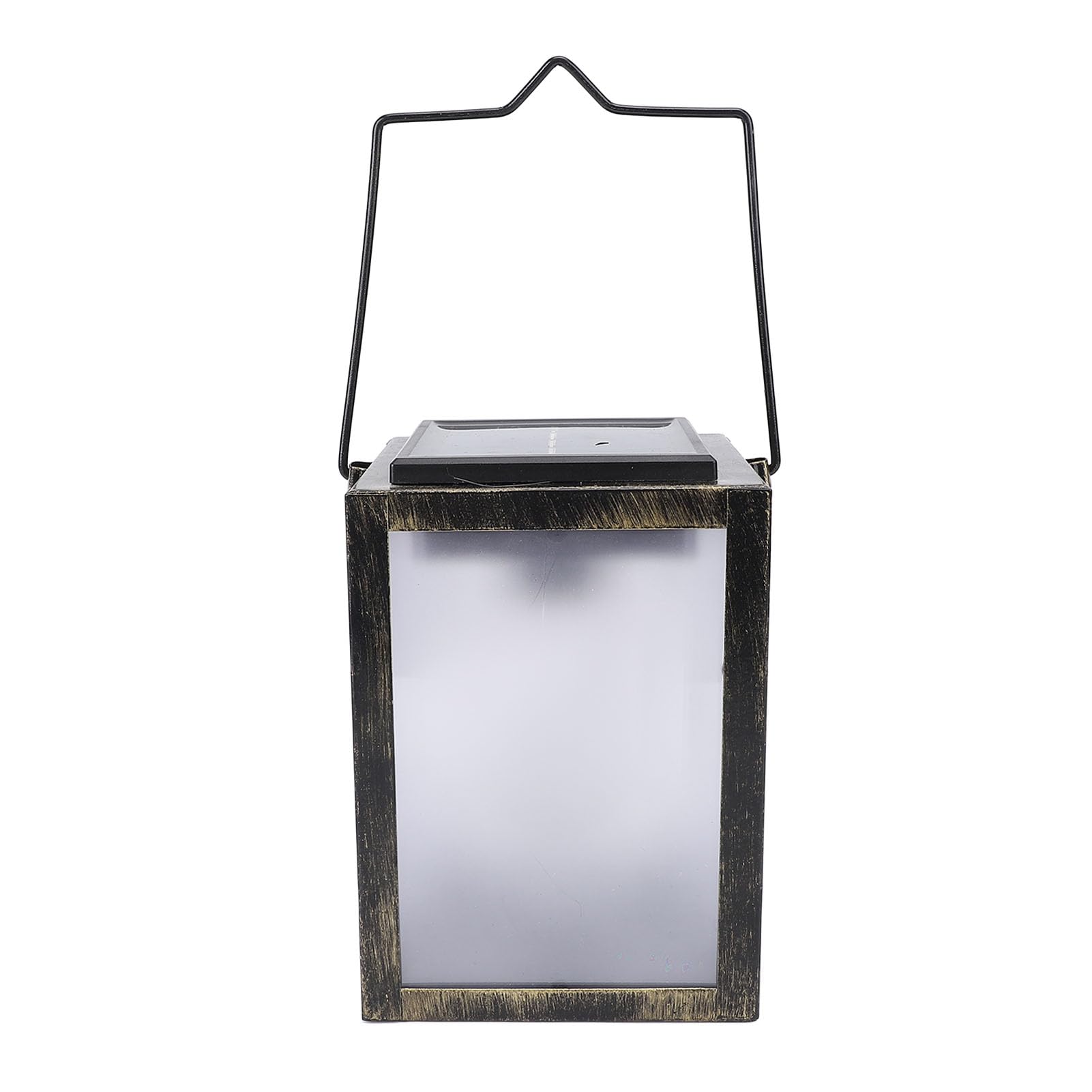 Yosoo Health Gear Lanterna Solare da Esterno, 2 Pezzi, in Ferro, ABS, 3D, Luce Calda Tremolante, IP54, USB e Ricaricabile Tramite Energia Solare, Autonomia da 8 a 12 Ore, per Giardino, Patio,