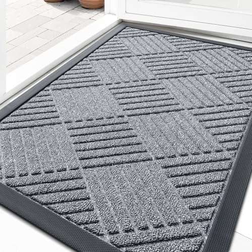 Image of OLANLY Front Door Mat Outside Entrance, Waterproof Heavy-Duty Doormat