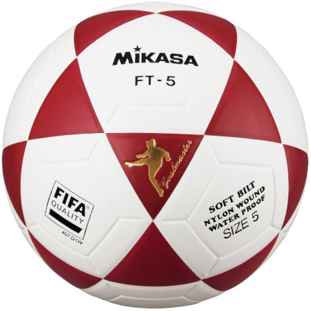 Mikasa サッカーボール ホワイト/レッド Amazon | MIKASA FT-5 FIFAボール、大人用ユニ、ホワイト/レッド