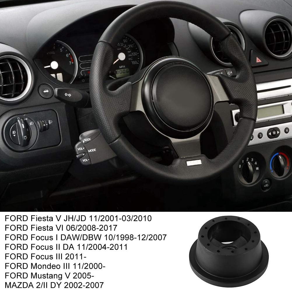 Kit de libération rapide du volant automatique Adaptateur de volant Adaptateur de moyeu à encliqueter pour Fiesta Focus Mondeo Mustang