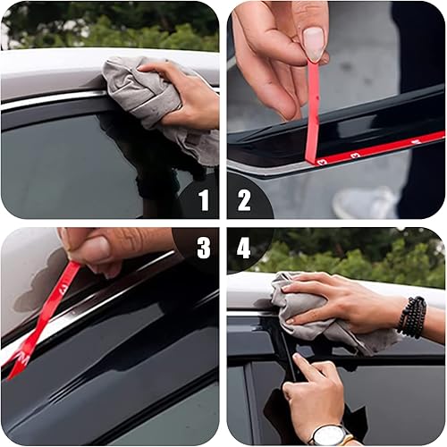 Miniatura 3 de 4 protectores de lluvia para ventana, deflector de viento para Honda HRV(HR-V) LX EX Sport EX-L, pantalla de ventilación de montaje exterior