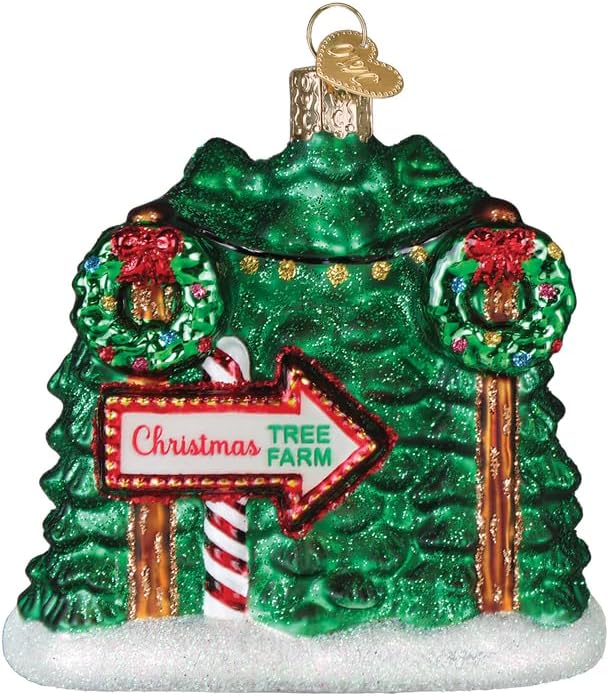 Old World Christmas Christmas Tree Farm Glass Blown Ornament for Christmas Tree, Handcrafted Holiday Decoration - Image 2
