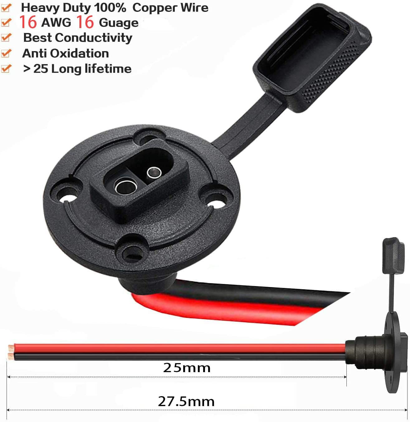 Câble Séparateur Y 2Pin 1T2 Pour EBike – Mâle/femelle étanche – Pour Lumières, Capteurs, Freins – 36V-1000W