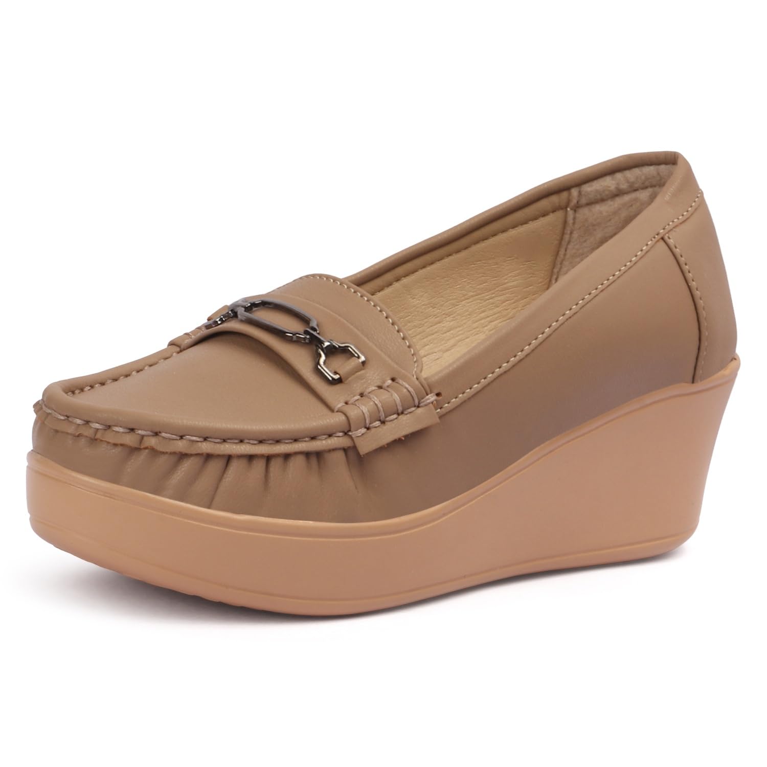 vendoz Women Comfortable Slip On Formal Loafer for Women | Stylish Fashion Moccasins Range | Cushioned Footbed Finish | Flexible | 1.5 Inch Heel Height| Formal Office and Casual Wear Shoe-picture-13