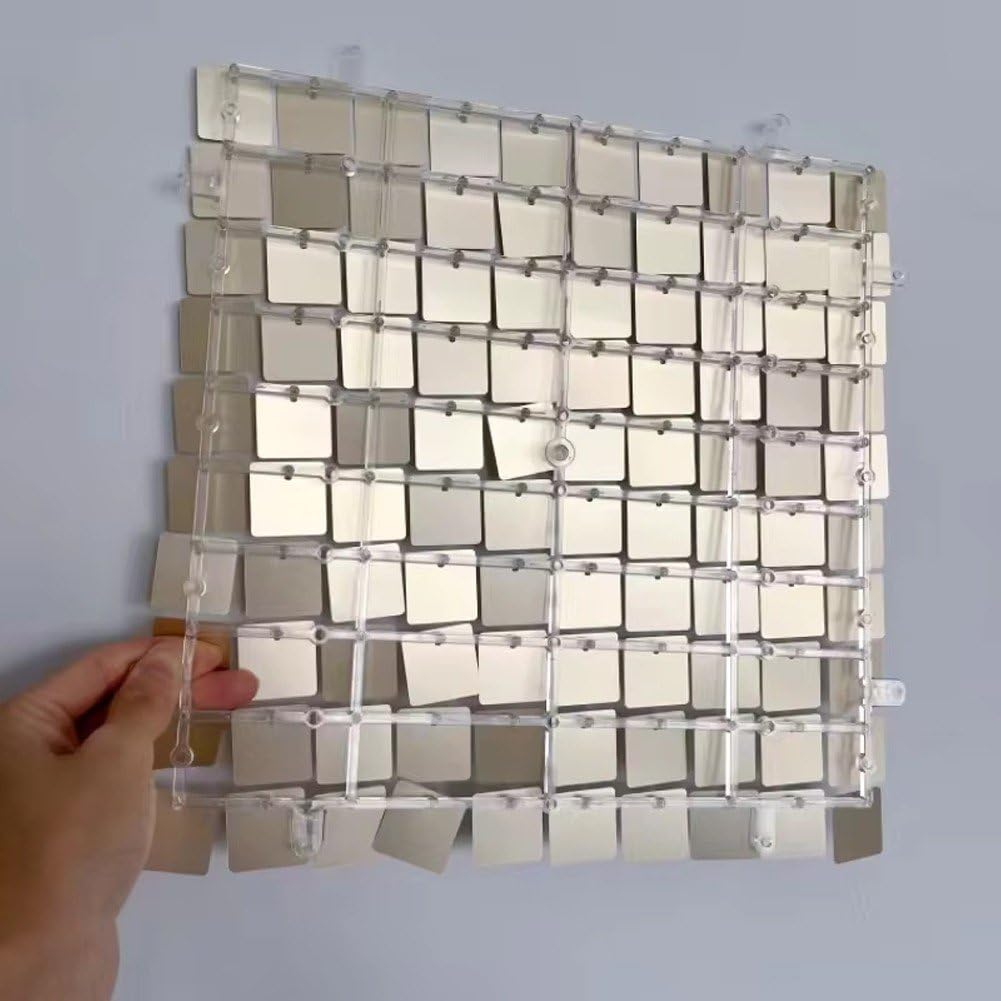 12 sztuk/zestaw tło ścienne jasne złote panele cekinowe tło tło dekoracja imprezowa 30 x 30 cm
