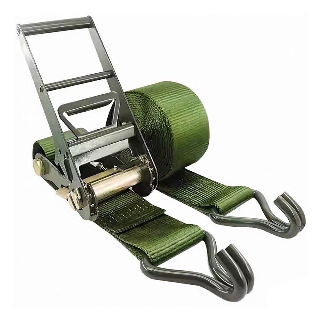 Correas de Amarre de trinquete Resistentes de 3,3 a 65,6 pies de Largo y 3" y 4" de Ancho para Movimiento de Barcos, Camiones, contenedores y remolques(W7.5cm/3in,L 6m/19.7')