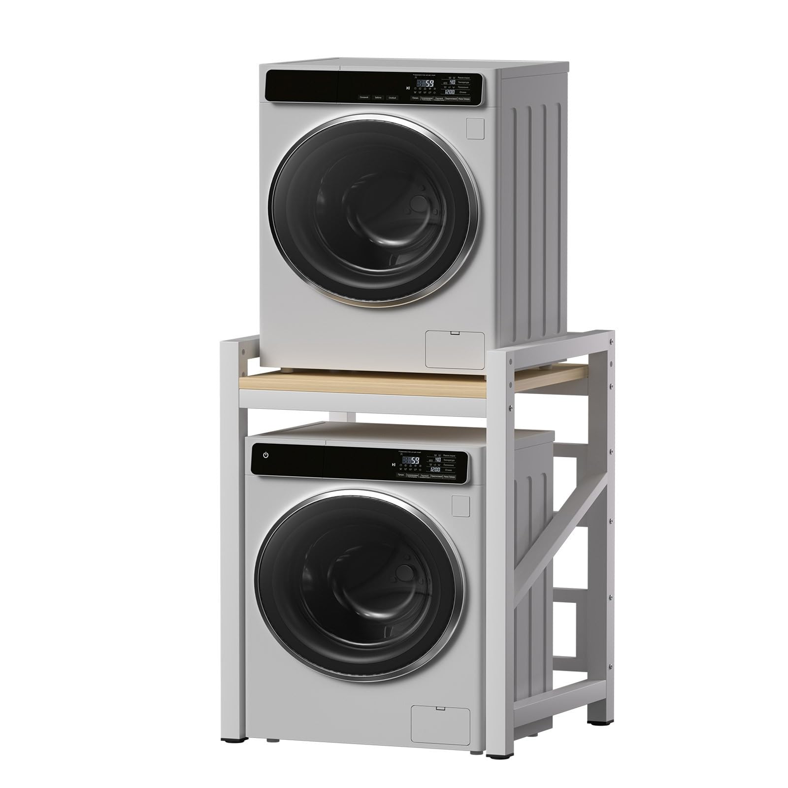 Washer Dryer Stacker, Sturdy Washing Machine Rack, 3 Height Adjustable