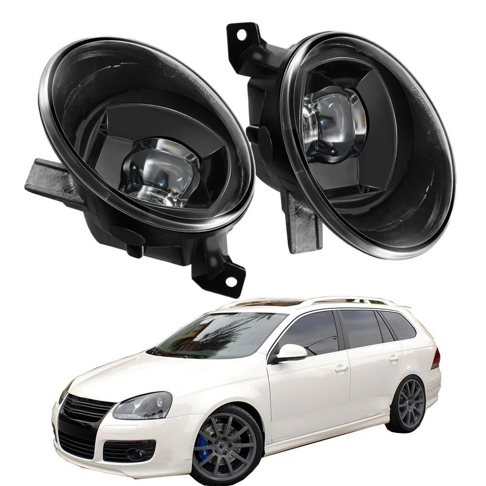 Genérico 2 Luces Antiniebla LED De 30 W Y 8000 Lm Para VW Para Jetta Mk6 (2010-2014), Con Lente Canbus, Luz Diurna, 9006, 12 V Antiniebla Luz Curva(BLANCO)