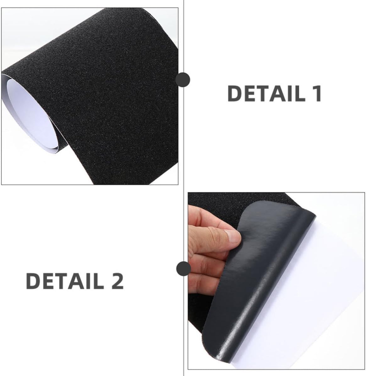 2pcs Non-slip Safety Grip Tapes for Stairs and Treads, Black Pvc Anti-skid Floor Strips with Practical, Removable Adhesive for Bathroom and Outdoor Use