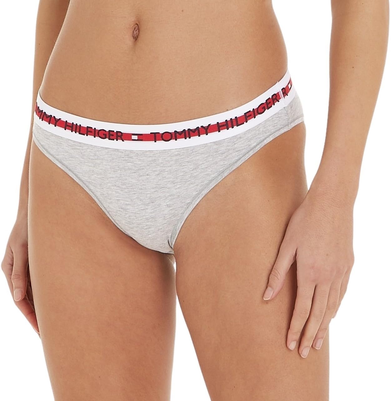 Tommy Hilfiger Women's Bikini Uw0uw02455 Bikini Panties, Grey (Mid Grey Heather), S
