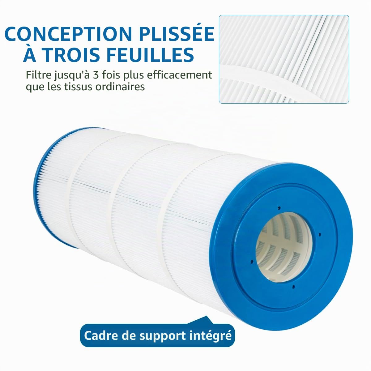 Cartouche de filtre de piscine de remplacement compatible avec SwimClear C3025, C3030, PA81, C-7483, FC-1225, FC-6425, Ultral-A3, filtre pour piscine et spa de natation