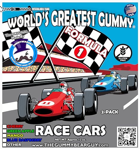 World's Great Gummy Race Cars 2-Pack 12oz miniatura 3