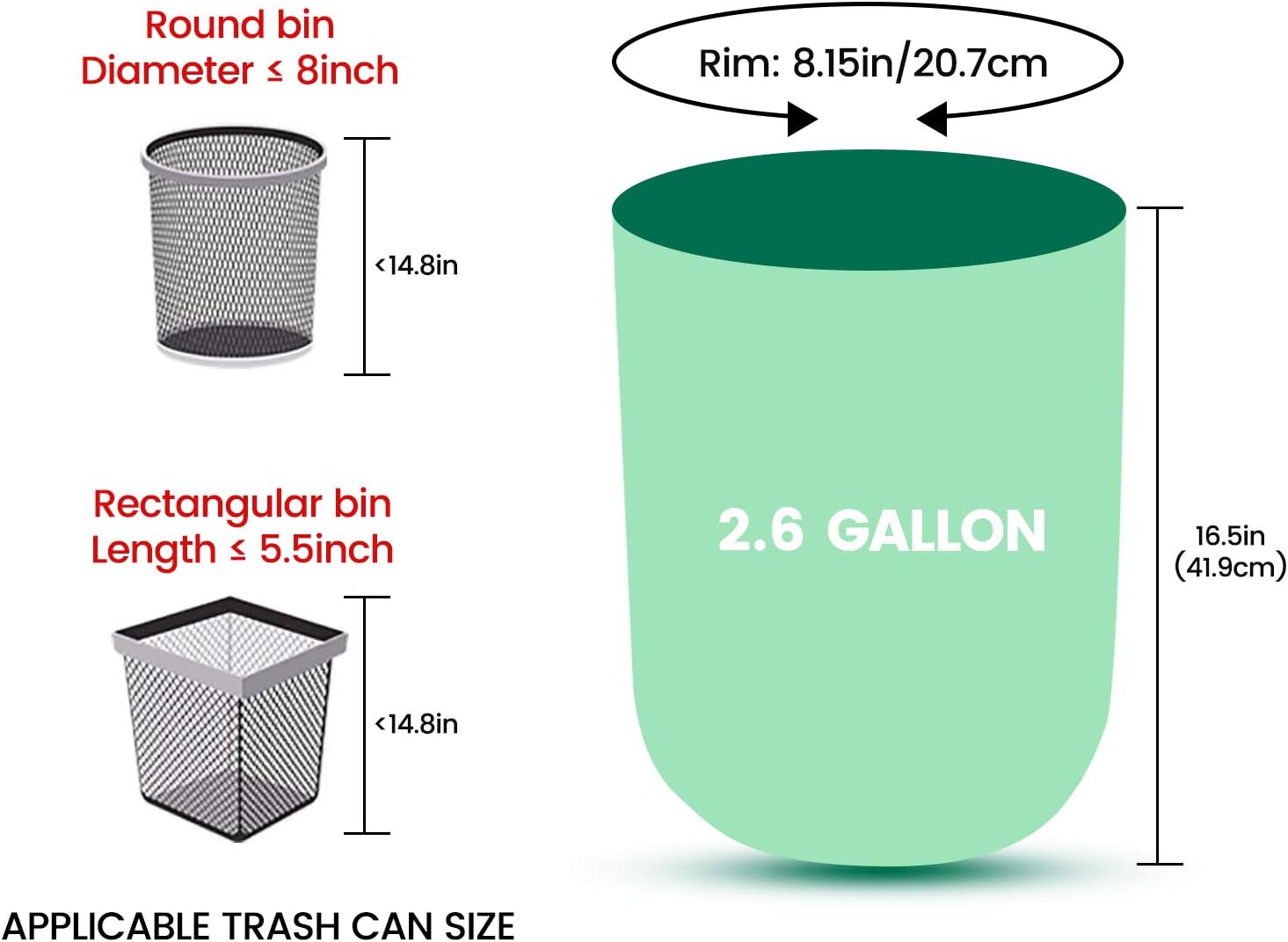 Buy Compostable Trash Bags 100 2 6gallon 9 8 Liter 100 Counts Heavy Duty For Food Kitchen Waste Bags Extra Thick Stretchable Green Online In Indonesia B08s2tcw9w