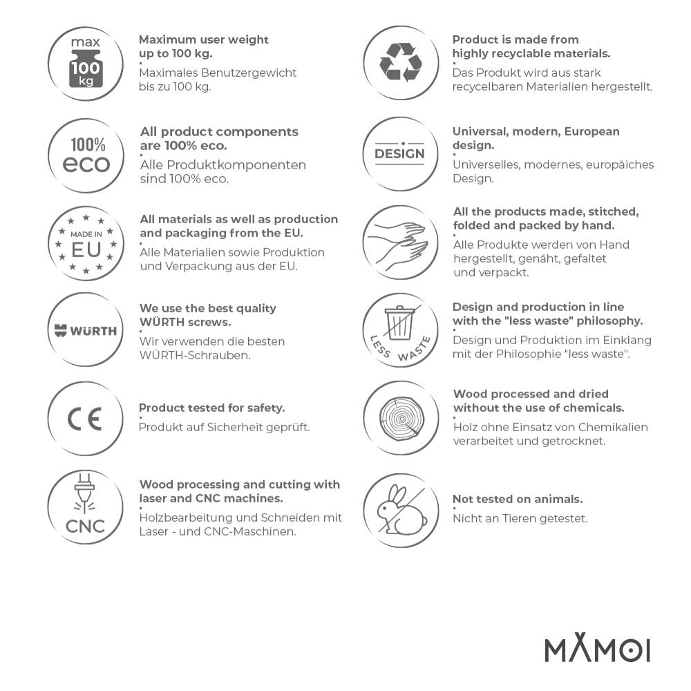 MAMOI® Cadre d'escalade intérieur, Barres murales, Anneaux de Gymnastique, pour l'escalade, Mur d'escalade et équipements de Jeu, contreplaqué, équipement de