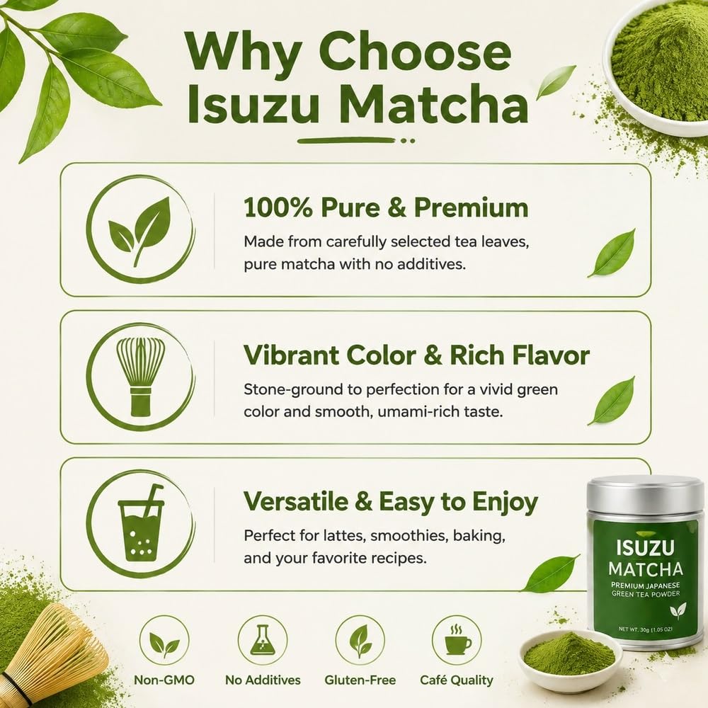 Czysta zielona herbata w proszku, Matcha w proszku do picia pieczenia